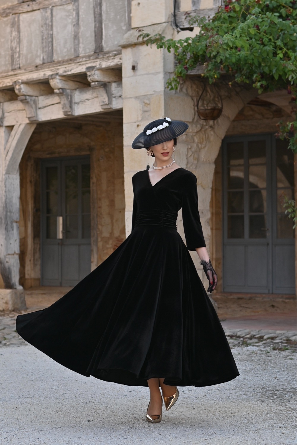 Vale Velvet Swing Dress in Extended Sizing